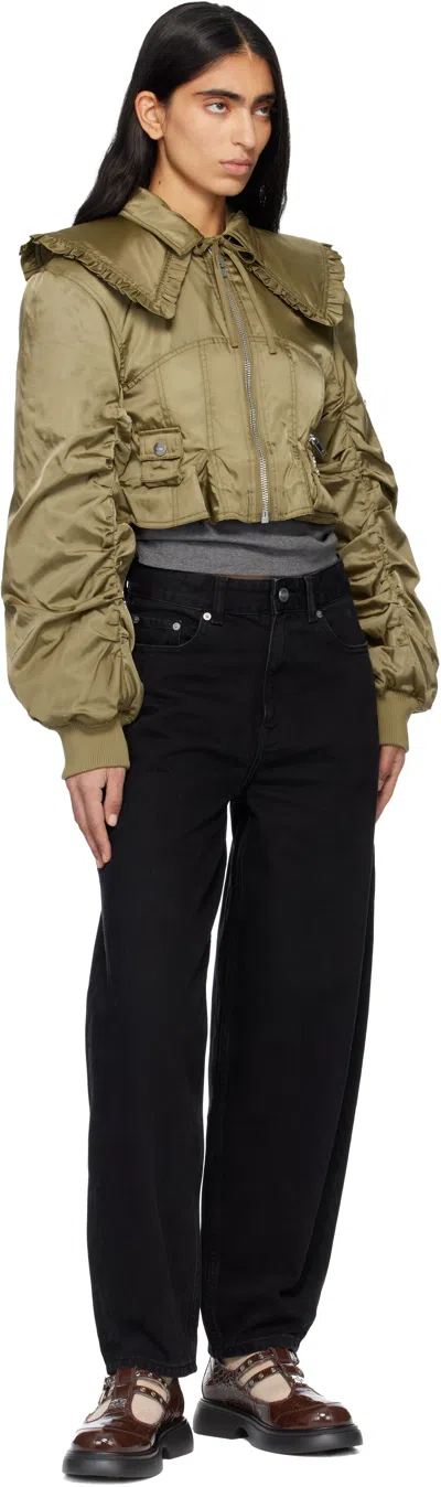 Ganni Brown Everyday Butterfly Mary Jane Loafers In Brown