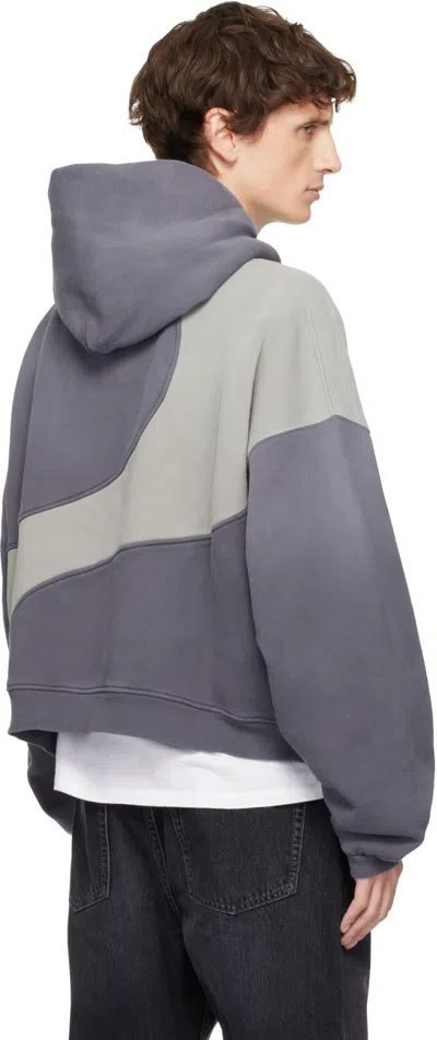 Erl Gray Wave Hoodie In Gray