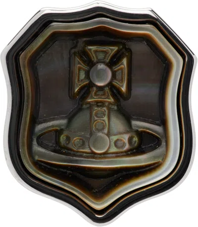 Vivienne Westwood Johan Stud Single Earring In Black