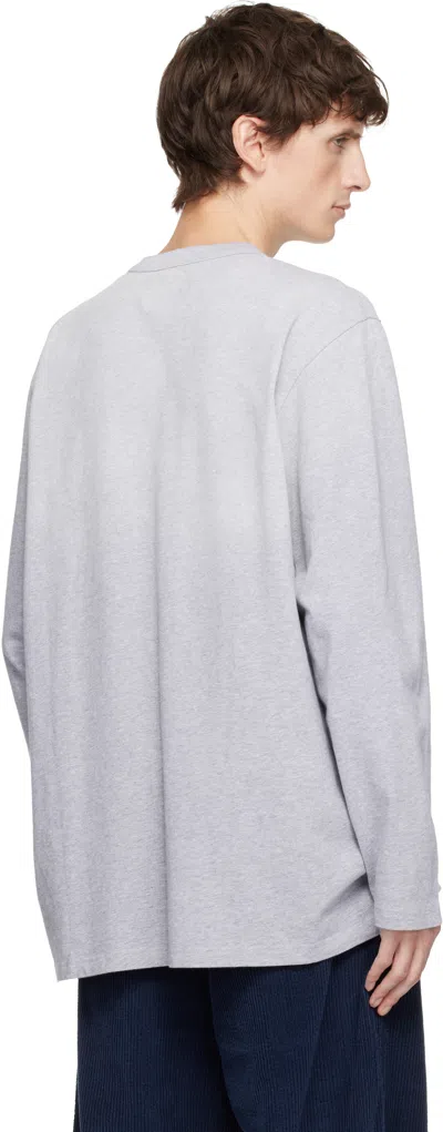 Erl Gray 'venice' Long Sleeve T-shirt In Gray