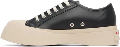 Marni Black Nappa Leather Pablo Lace-up Sneakers In Black