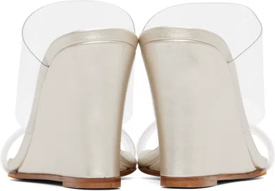 Maryam Nassir Zadeh Silver Olympia Wedge Heeled Sandals In White
