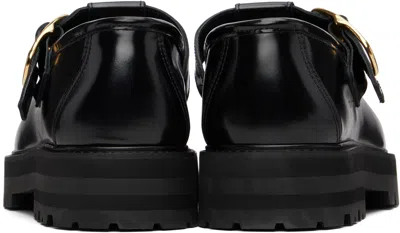 Ernest W Baker Black T-bar Loafers In Black