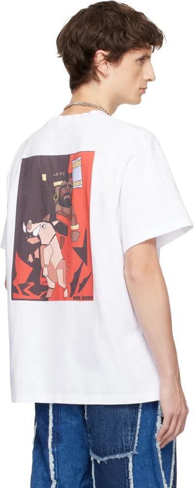 Charles Jeffrey Loverboy White Clash Of Clans Edition 'hog Rider' T-shirt In White