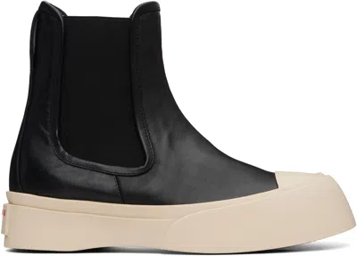 Marni Black Pablo Chelsea Boots In 00n99 Black