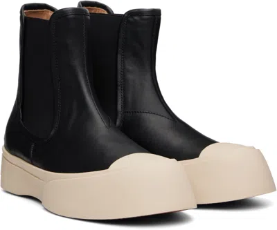 Marni Black Pablo Chelsea Boots In 00n99 Black