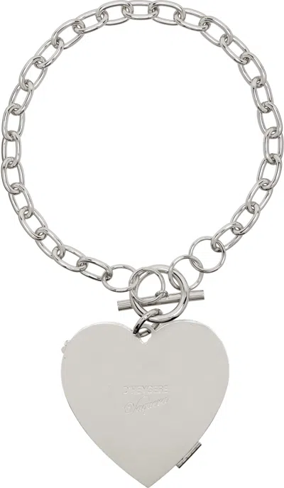 Vaquera D'heygere Edition Xl Heart Locket Necklace In Silver