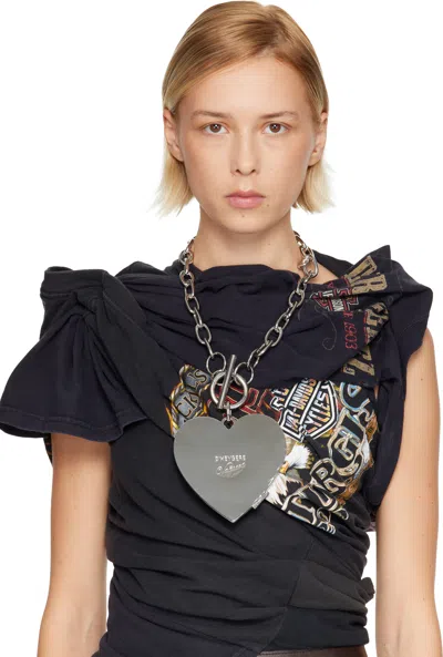 Vaquera D'heygere Edition Xl Heart Locket Necklace In Silver