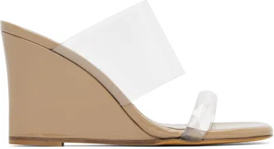 Maryam Nassir Zadeh Brown Olympia Wedge Heeled Sandals In White