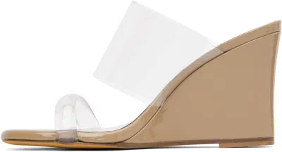 Maryam Nassir Zadeh Brown Olympia Wedge Heeled Sandals In White