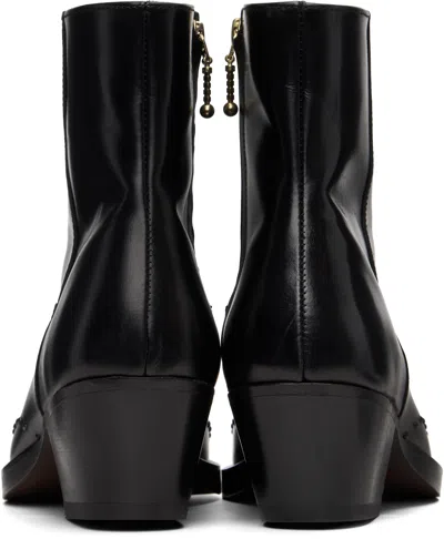 Ernest W Baker Black Western Boots In Black