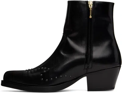 Ernest W Baker Black Western Boots In Black