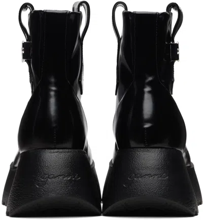 Ganni Kat Platform Ankle Boots In Black