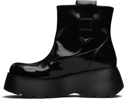 Ganni Kat Platform Ankle Boots In Black
