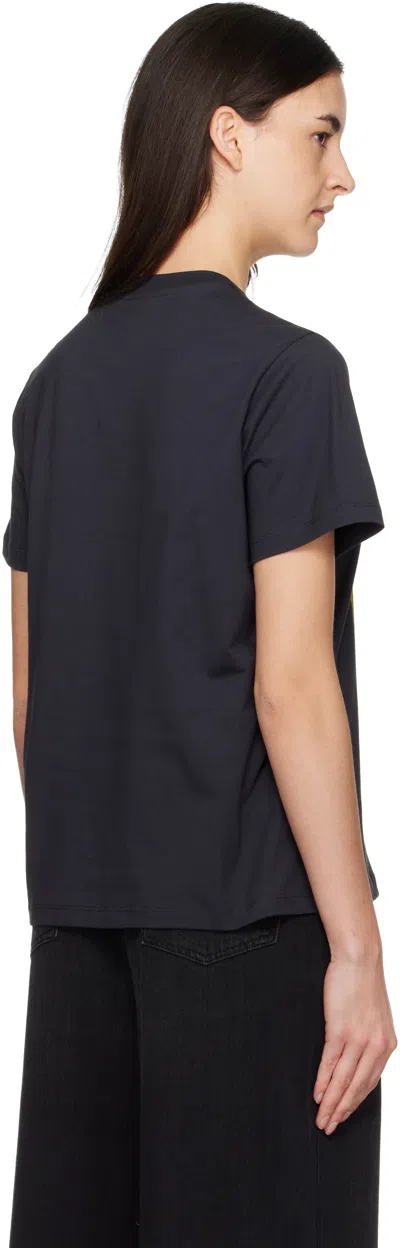 Ganni Black Banana Graphic T-shirt In Black