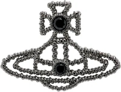 Vivienne Westwood Coretta Single Stud Earring In Black