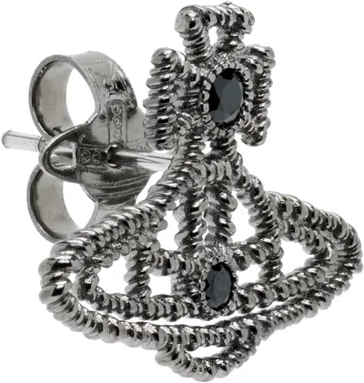 Vivienne Westwood Coretta Single Stud Earring In Black