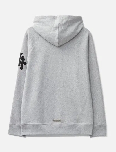 Chrome Hearts Paper Jam Cross Hoodie In Gray
