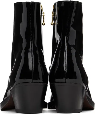 Ernest W Baker Black Western Boots In Black