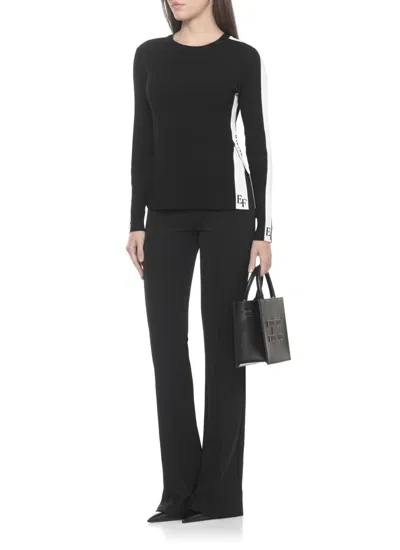 Elisabetta Franchi Suéter Cuello Redondo - Negro In Black