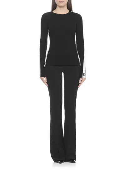 Elisabetta Franchi Suéter Cuello Redondo - Negro In Black