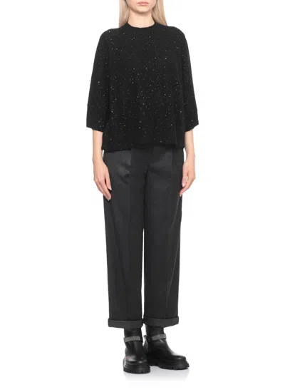 Fabiana Filippi Sequin-embellished Jumper In Black