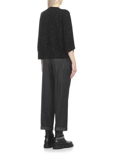 Fabiana Filippi Sequin-embellished Jumper In Black