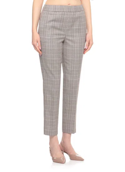 Peserico Trousers With Bright Light Point Details In Brown