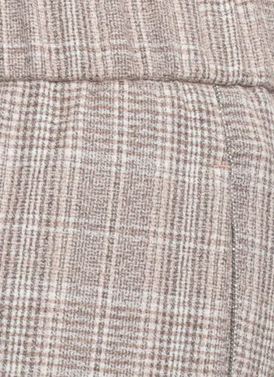 Peserico Trousers With Bright Light Point Details In Brown