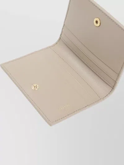 Celine Dual Fold Card Case In Neutral