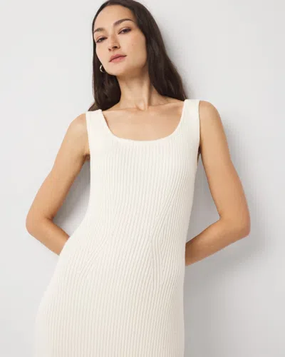 White House Black Market Petite Convertible Sweater Dress In White