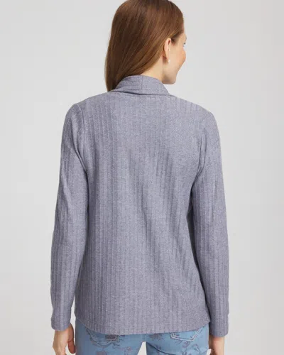 Chico's Cozy Cardigan Sweater Twinset In Blue In Blue