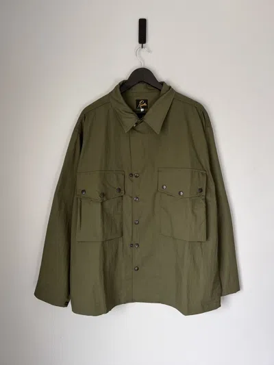 Pre-owned Needles Oxford Cloth Field Jacket In Olive In Green