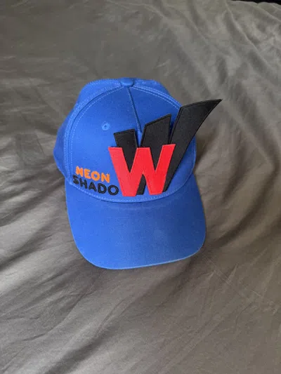 Pre-owned Walter Van Beirendonck Neon Shadow Hat In Blue