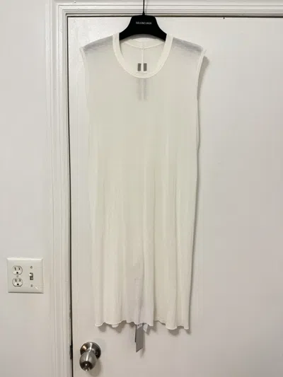Pre-owned Rick Owens Sleeveless Tank Top In White