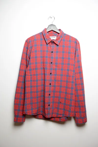 Pre-owned Zadig & Voltaire Flannel Travis Tartan Plaid Shirt In Red