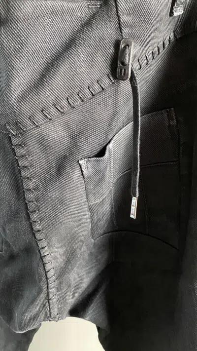 Pre-owned Boris Bidjan Saberi P13 Hand Stitched Jeans In Black