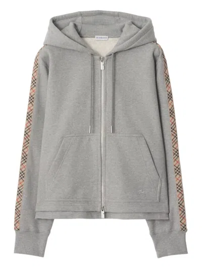 Burberry Zip-up Hoodie In Gray