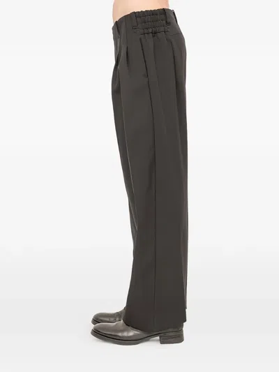 Devoa Wool Trousers In Black