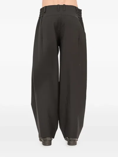 Devoa Wool Trousers In Black