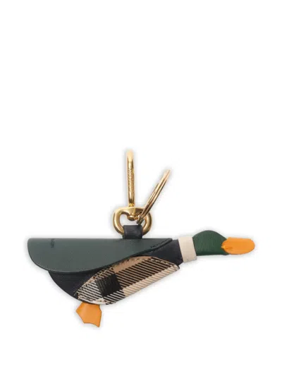 Burberry Duck Keyring In Gray