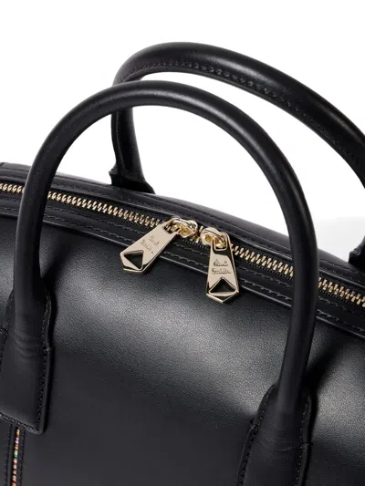 Paul Smith Boston Leather Bag In Orange