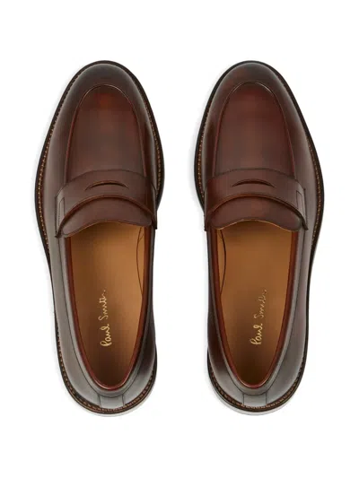 Paul Smith Leather Loafers In Brown