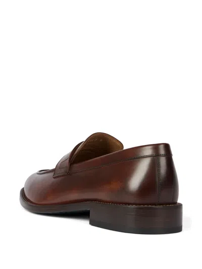 Paul Smith Leather Loafers In Brown