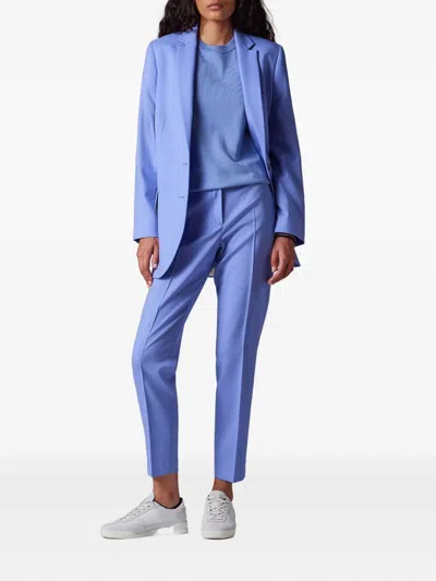 Ps By Paul Smith Button-fastening Tailored Trousers In Blue