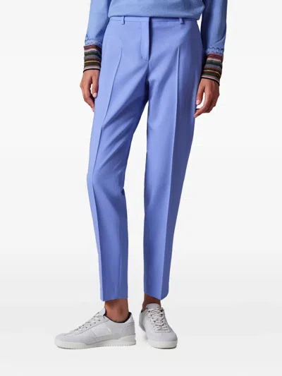 Ps By Paul Smith Button-fastening Tailored Trousers In Blue