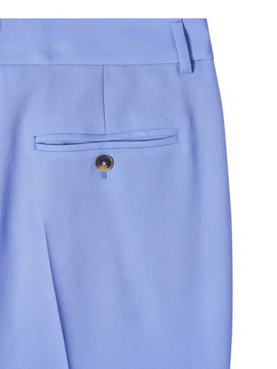 Ps By Paul Smith Button-fastening Tailored Trousers In Blue