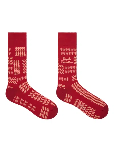 Paul Smith Patterned Socks In Red
