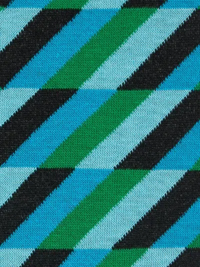 Paul Smith Diagonal-striped Cotton Socks In Multi