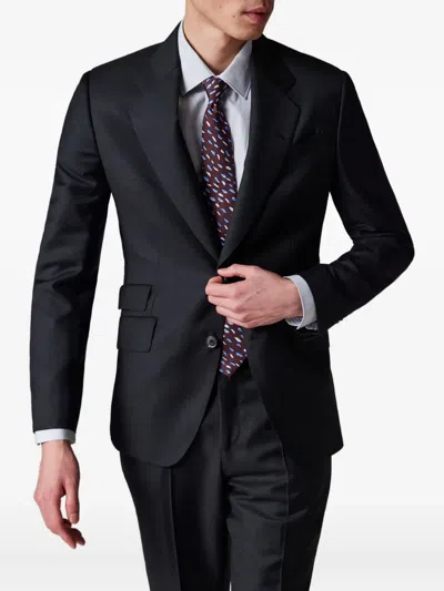 Paul Smith Wool Single-breasted Suit In Brown